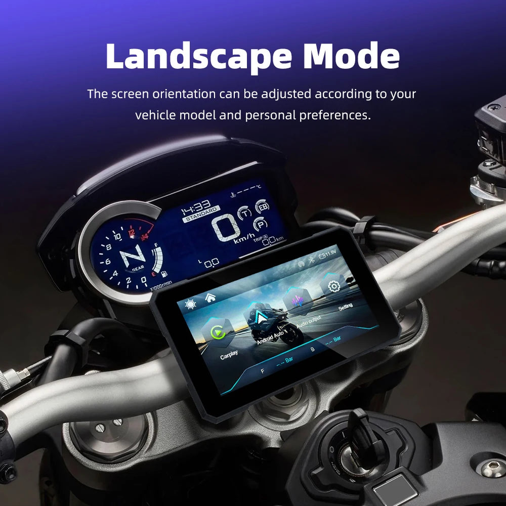 Draadloos CarPlay-scherm voor de motor (5 inch)