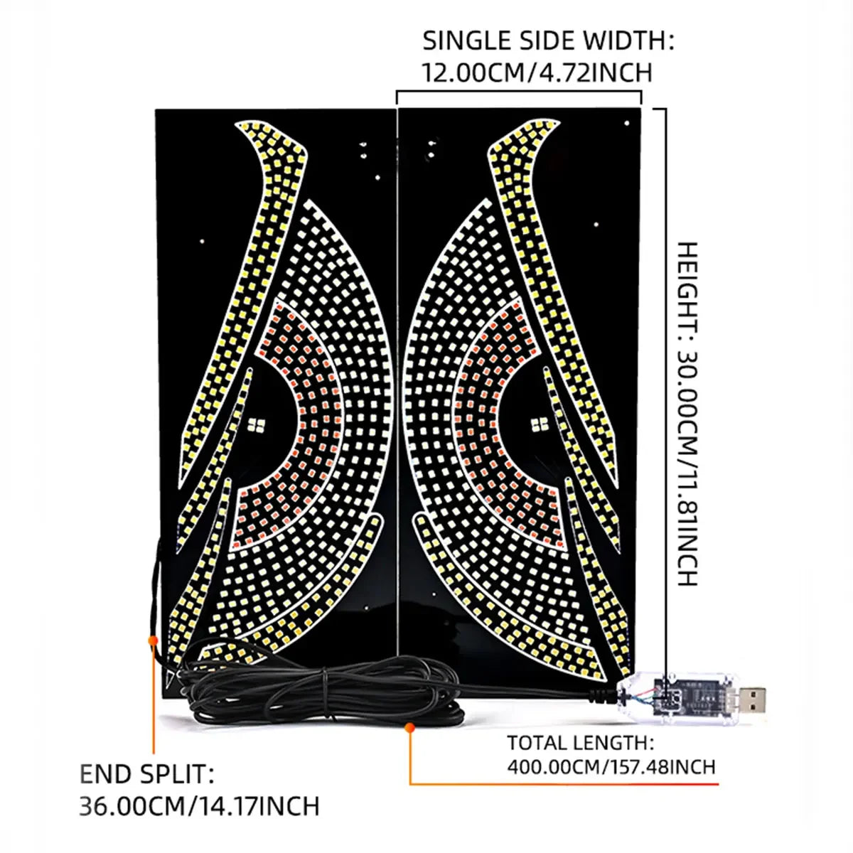 Dynamische LED-ogen voor de autoruit