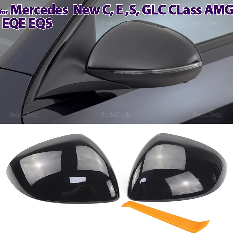 Spiegelkappen in carbonlook voor Mercedes C-Klasse W206, GLC, E & S-Klasse