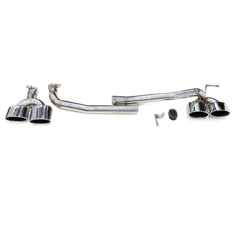 C63 AMG-look quad uitlaat met bumperdiffuser voor Mercedes C-Klasse W204
