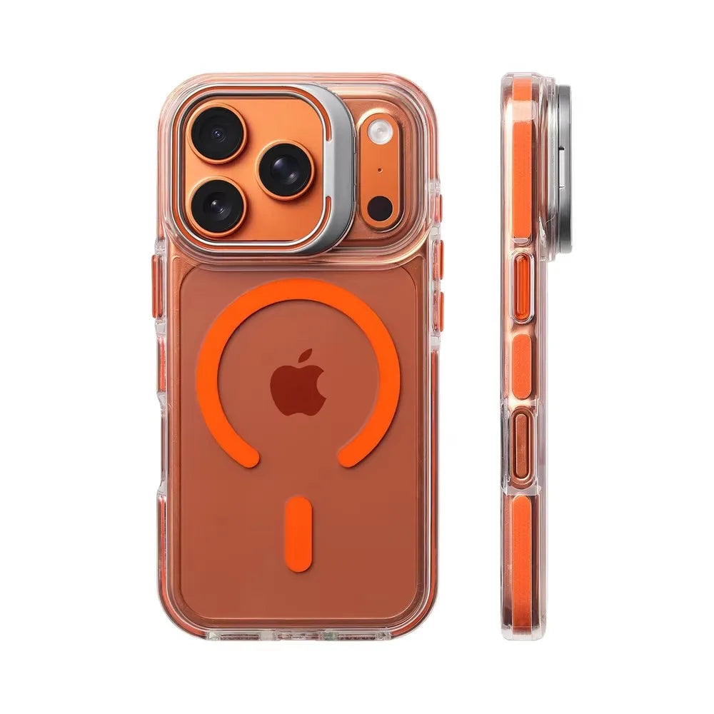 Transparant MagSafe-bumperhoesje met standaard – iPhone 17 & 18 Pro Max